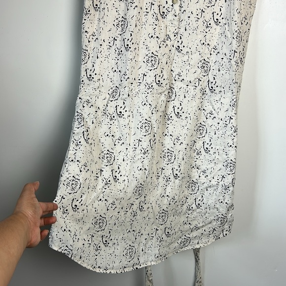 Cynthia Rowley 100% Linen Sz 2 Sleeveless Patterned Mini Dress English country - Picture 4 of 13